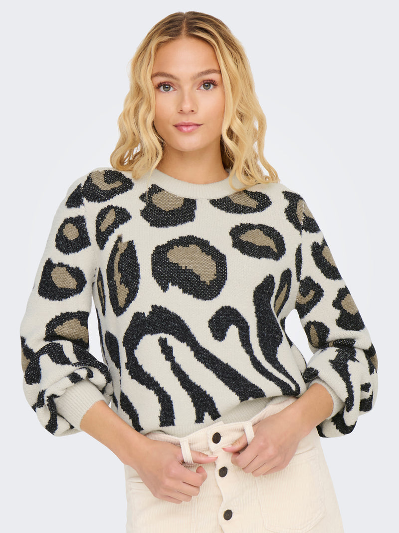 JDYLORRAINE ANIMAL L/S PULLOVER KNT NOOS