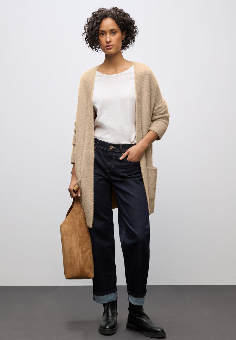 Langer Federgarn Cardigan