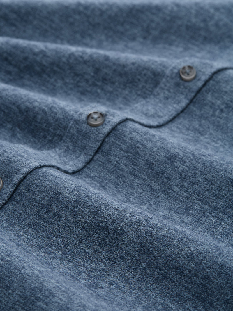 Regular Fit Soft-Touch Hemd in Melange-Optik