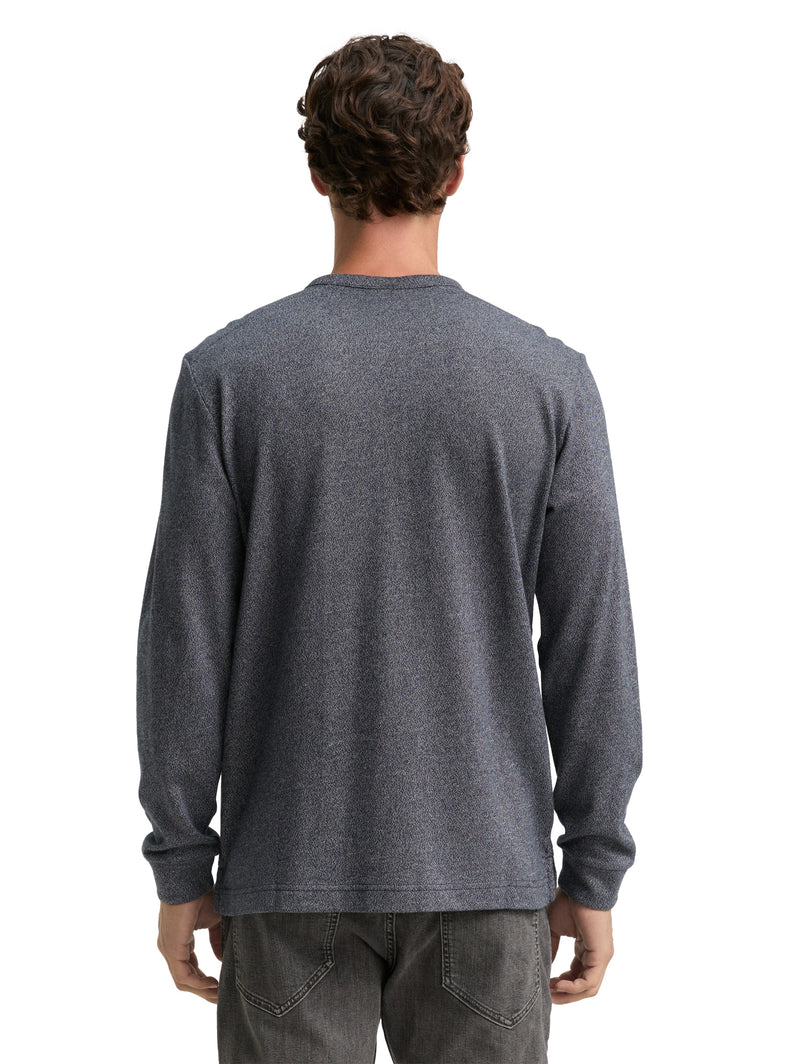 Henley Langarmshirt aus Baumwolle