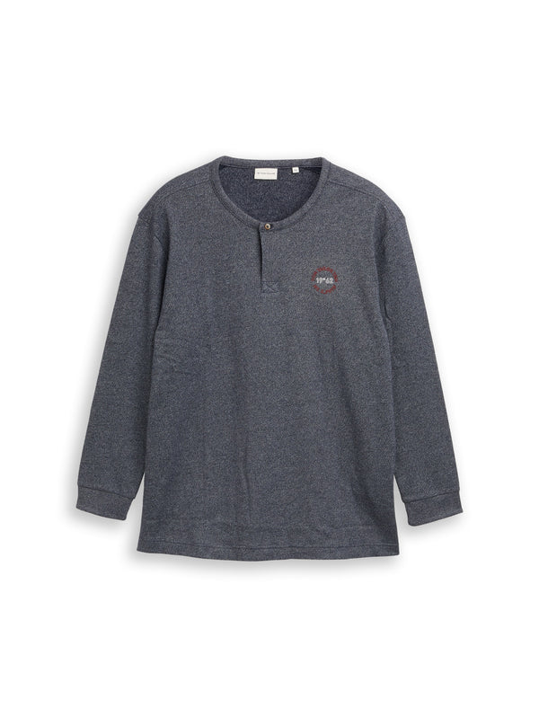 Plus Size - Henley Langarmshirt