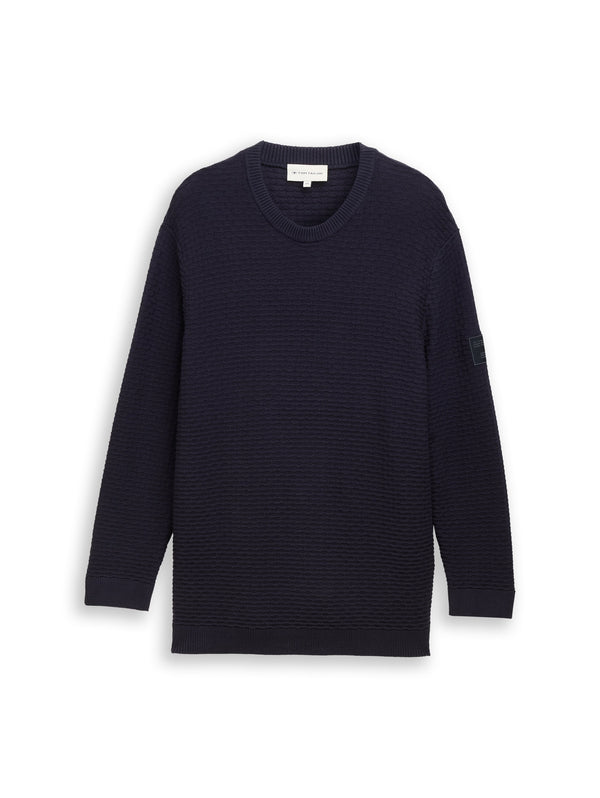 Plus Size - Strickpullover mit Rundhalsausschnitt