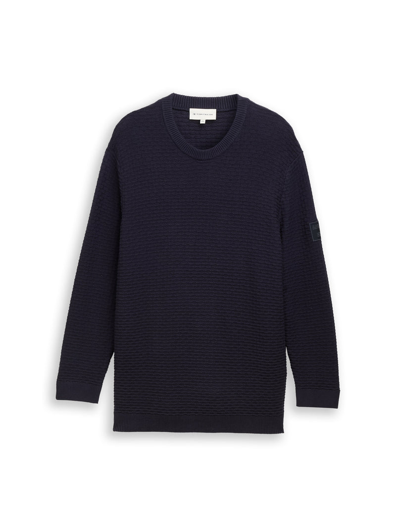 Plus Size - Strickpullover mit Rundhalsausschnitt