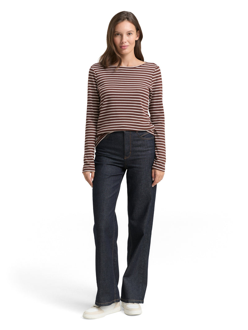 Langarmshirt mit Streifenmuster