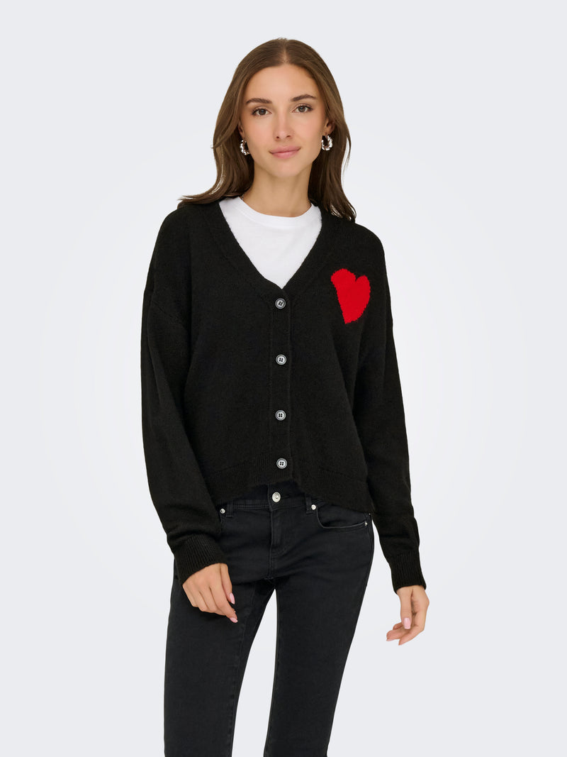 JDYVITTORIA L/S HEART CARDIGAN KNT