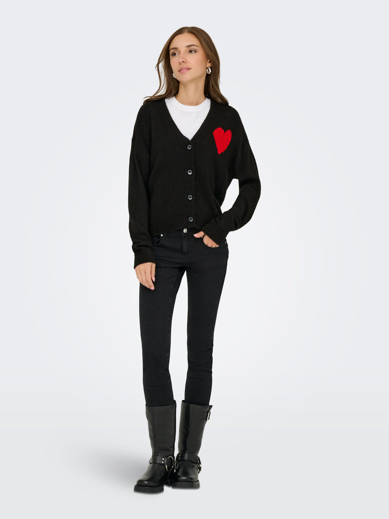 JDYVITTORIA L/S HEART CARDIGAN KNT
