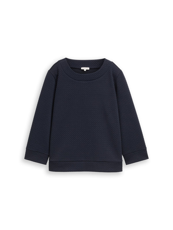 Boxy Fit Sweatshirt mit 7/8-Arm