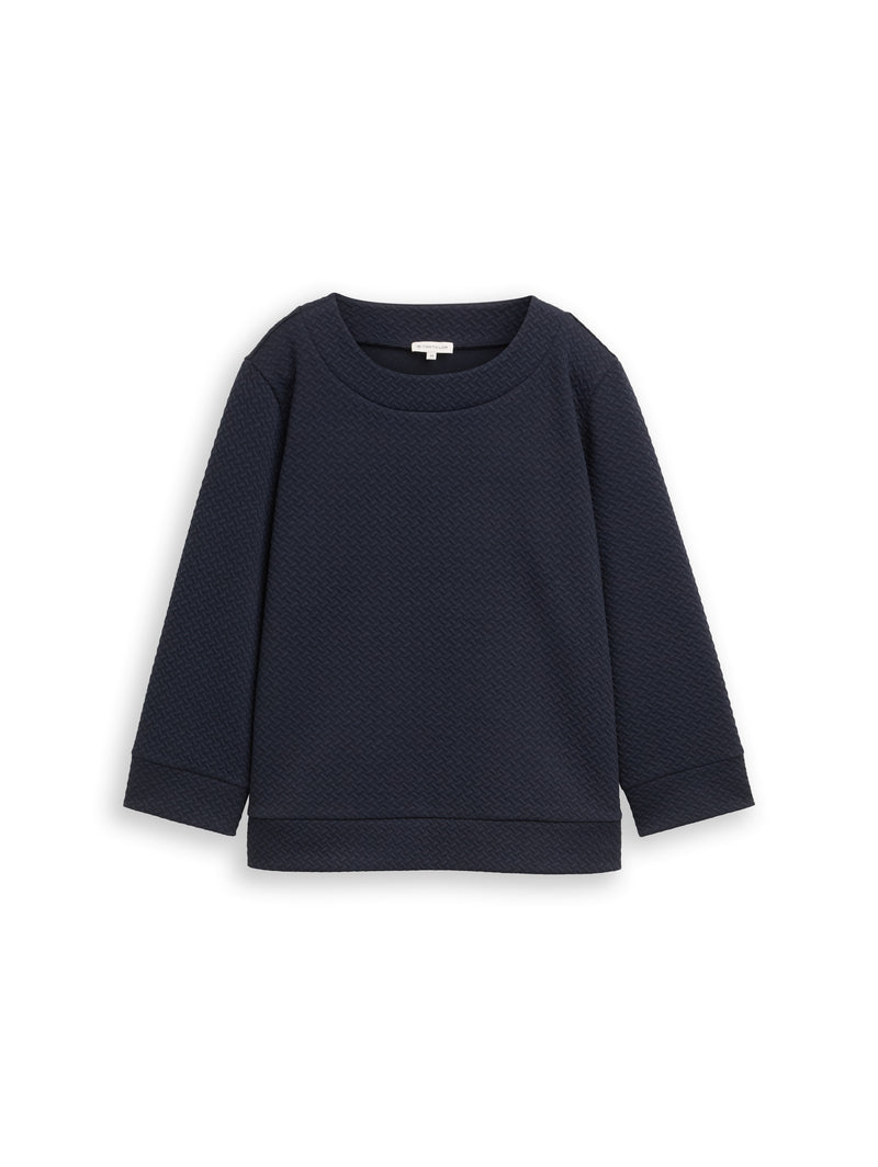Boxy Fit Sweatshirt mit 7/8-Arm