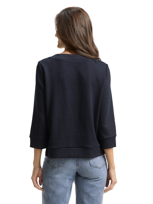 Boxy Fit Sweatshirt mit 7/8-Arm