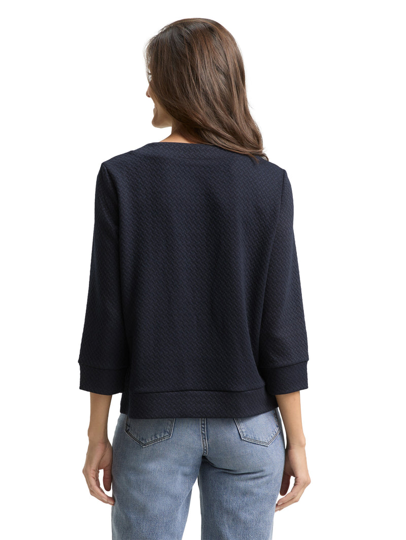 Boxy Fit Sweatshirt mit 7/8-Arm