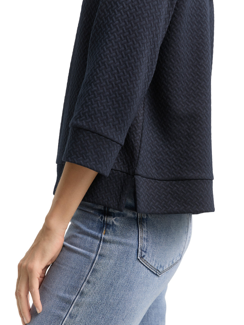 Boxy Fit Sweatshirt mit 7/8-Arm