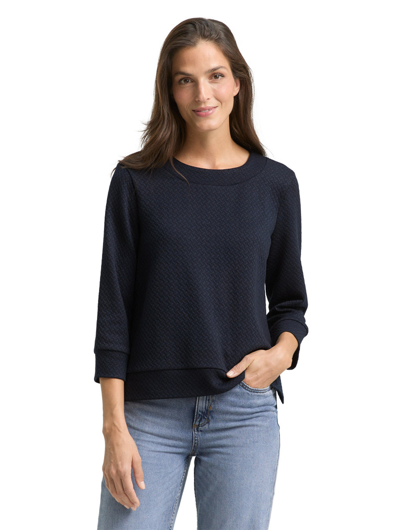 Boxy Fit Sweatshirt mit 7/8-Arm