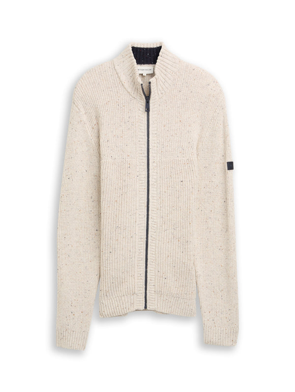 Strickjacke mit Strukturmix