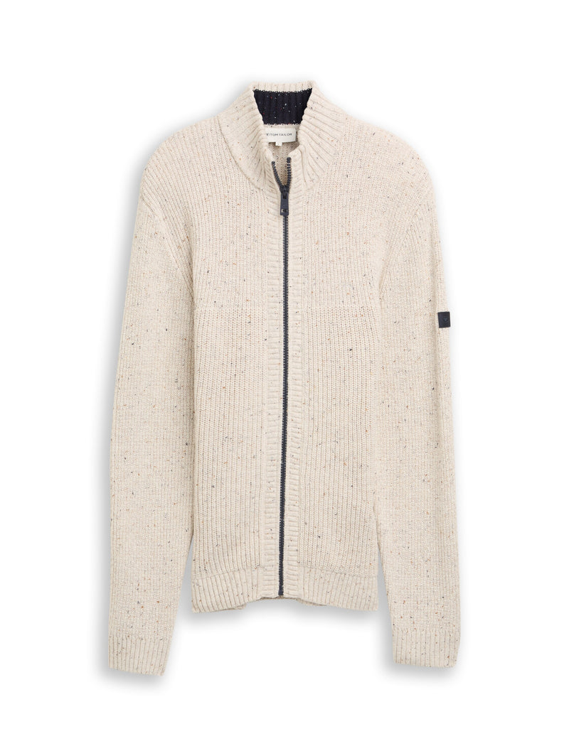 Strickjacke mit Strukturmix