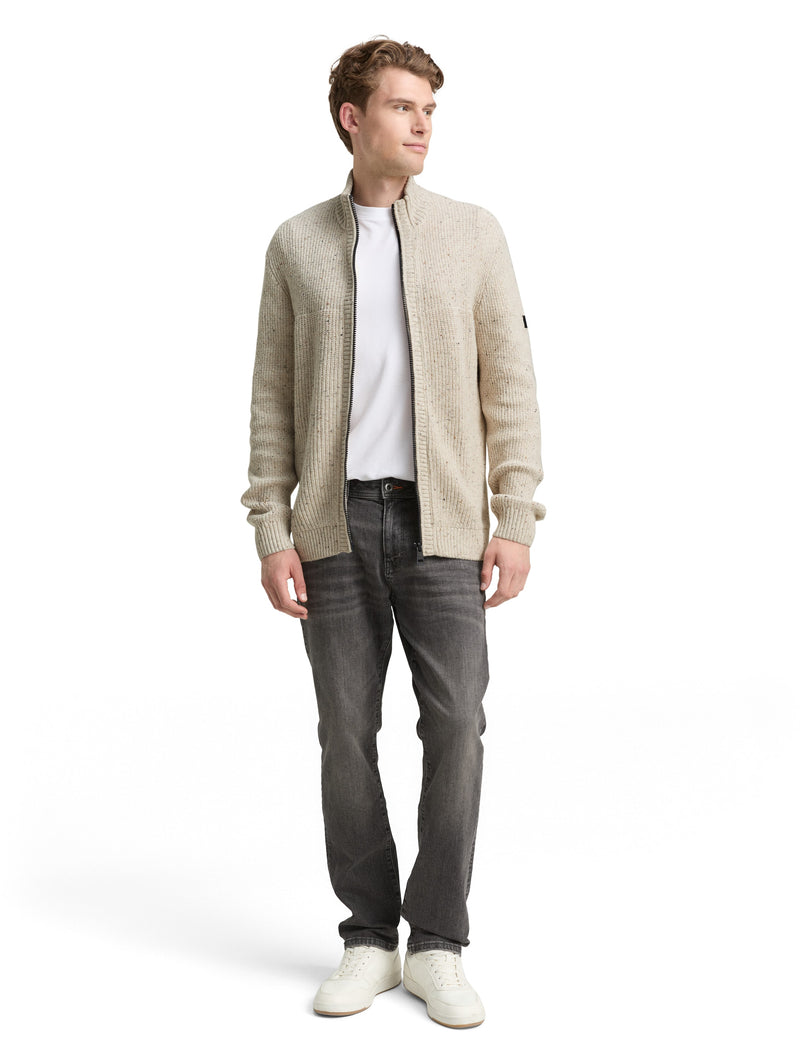 Strickjacke mit Strukturmix