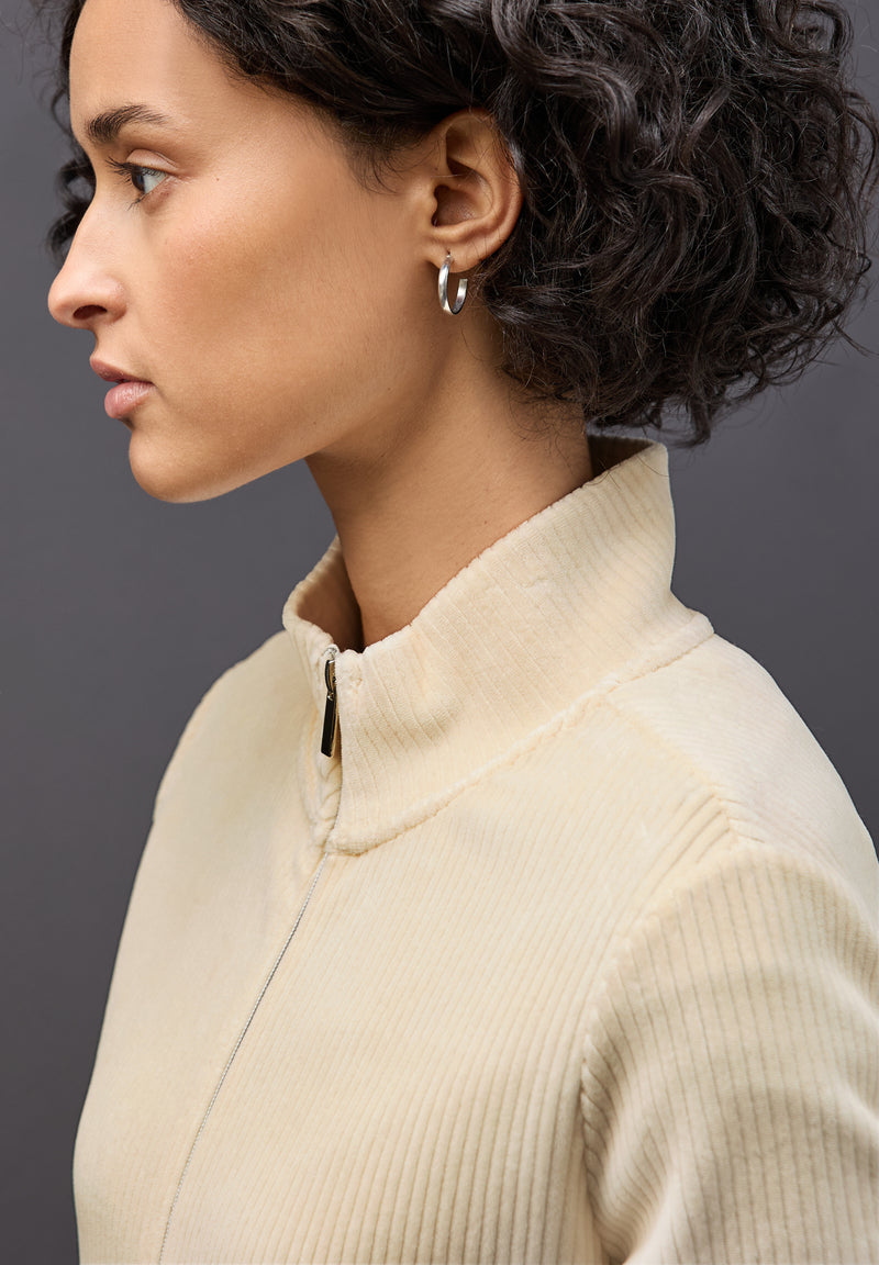 Cordjacke mit Zipper