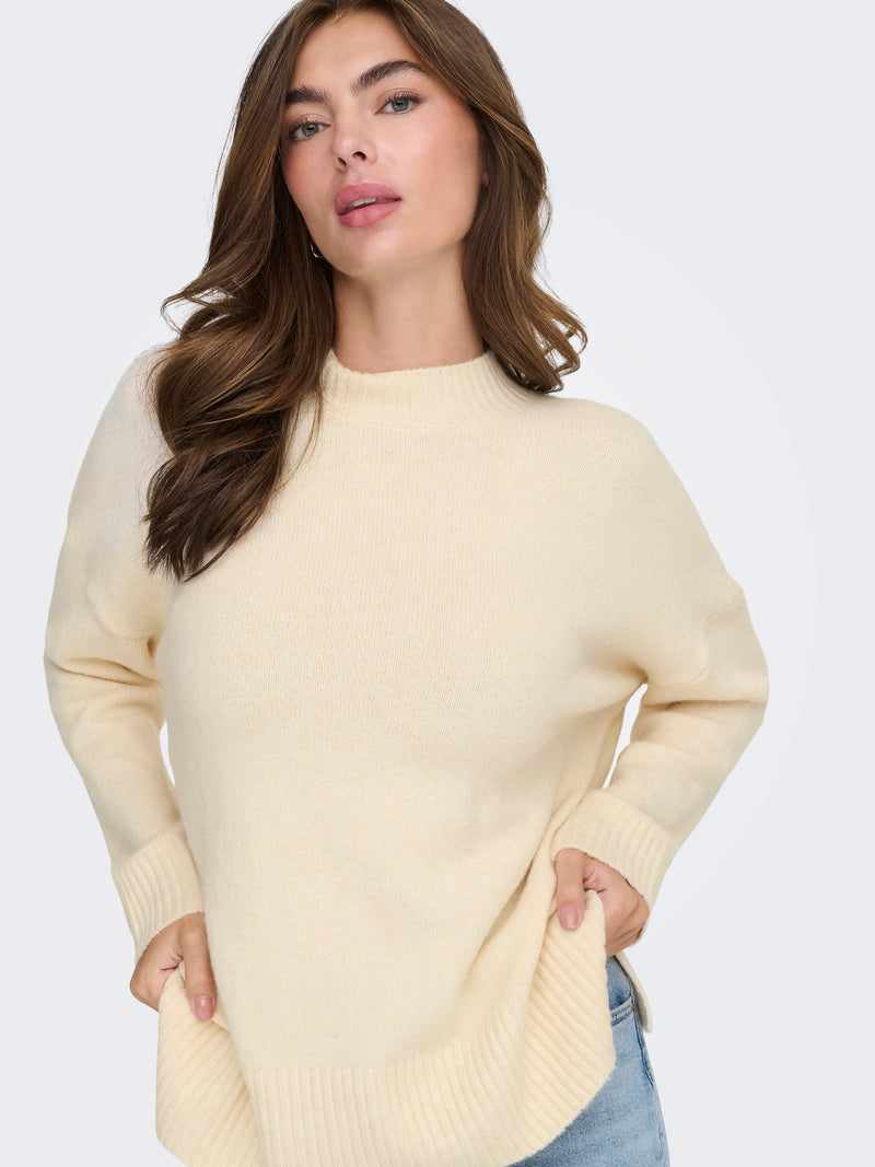 ONLHAZEL LS HIGHNECK OVERS PULL KNT NOOS