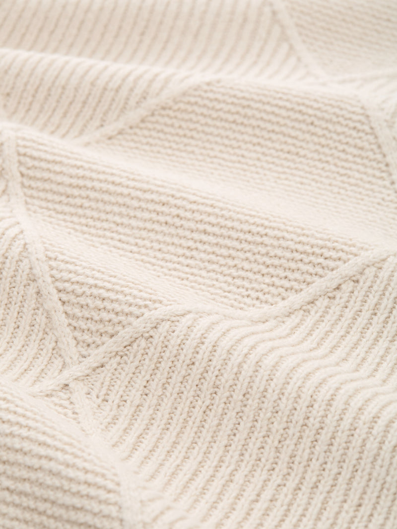 Loose Fit Strickpullover mit Stehkragen