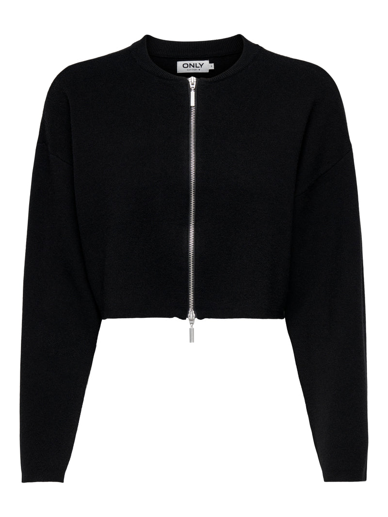 ONLANNY LS CROPPED ZIP CARDIGAN KNT
