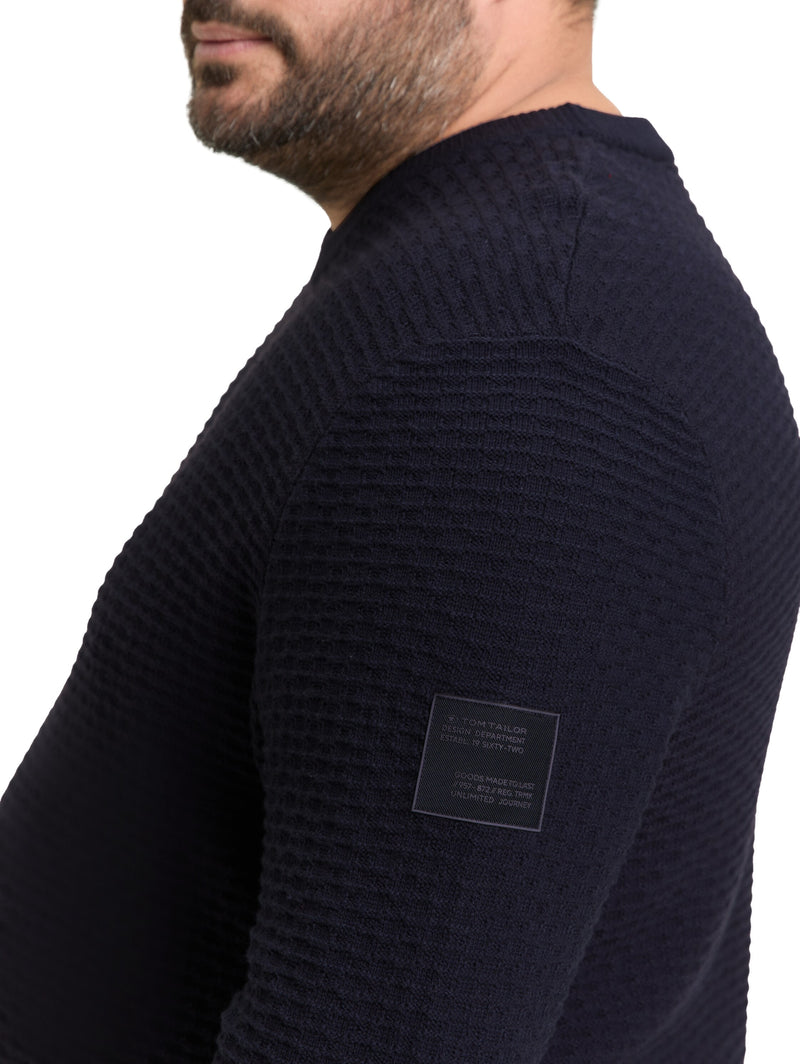 Plus Size - Strickpullover mit Rundhalsausschnitt