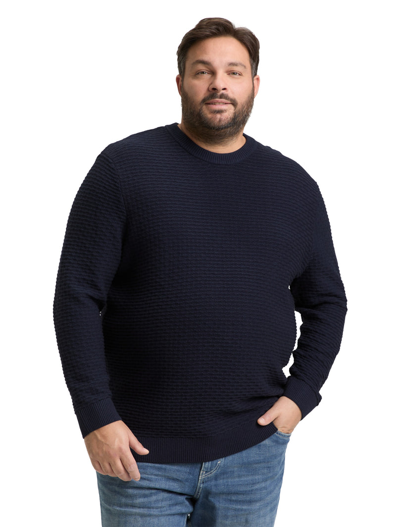 Plus Size - Strickpullover mit Rundhalsausschnitt