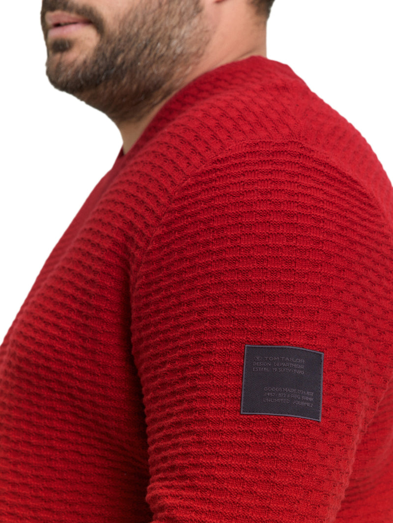 Plus Size - Strickpullover mit Rundhalsausschnitt