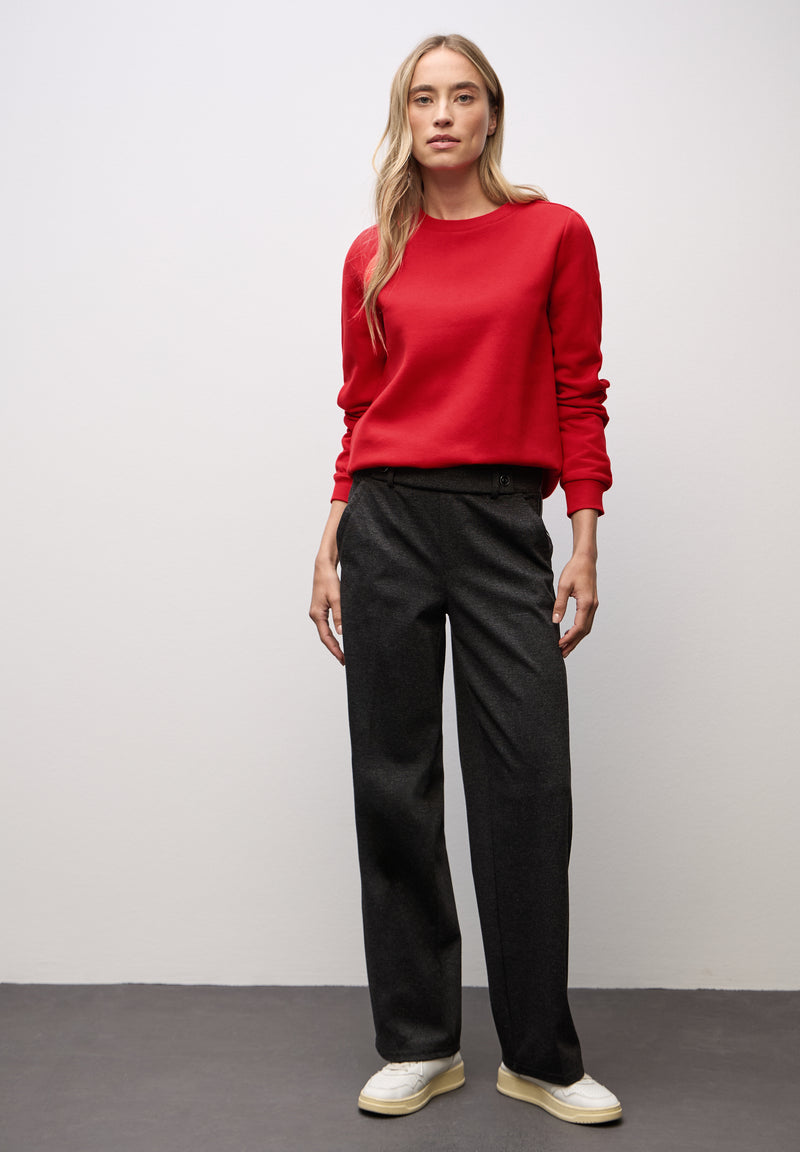 Sweatshirt mit Rippdetail