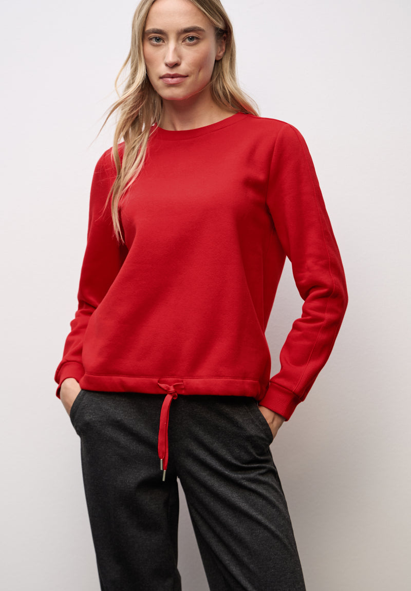 Sweatshirt mit Rippdetail