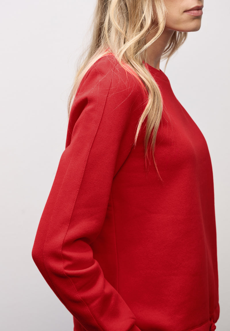 Sweatshirt mit Rippdetail