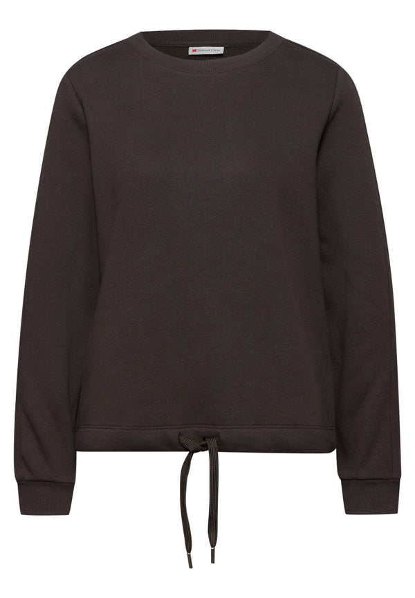 Sweatshirt mit Rippdetail