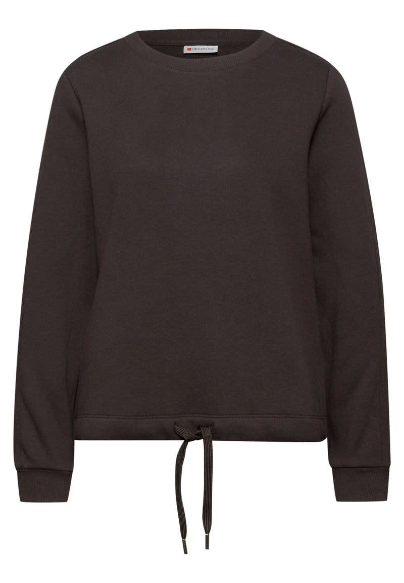 Sweatshirt mit Rippdetail