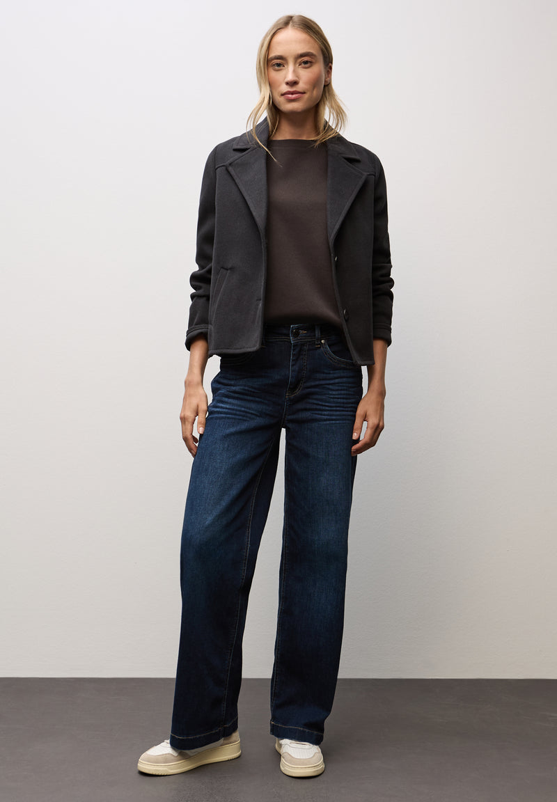 Sweatshirt mit Rippdetail