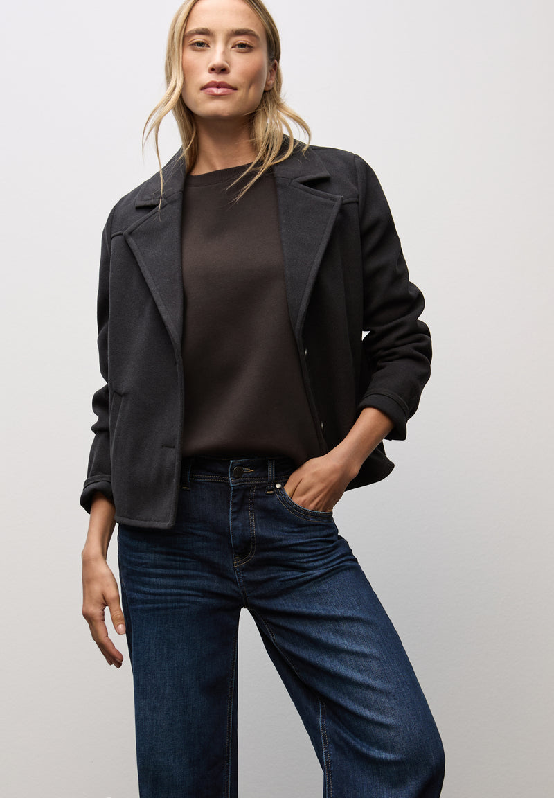 Sweatshirt mit Rippdetail