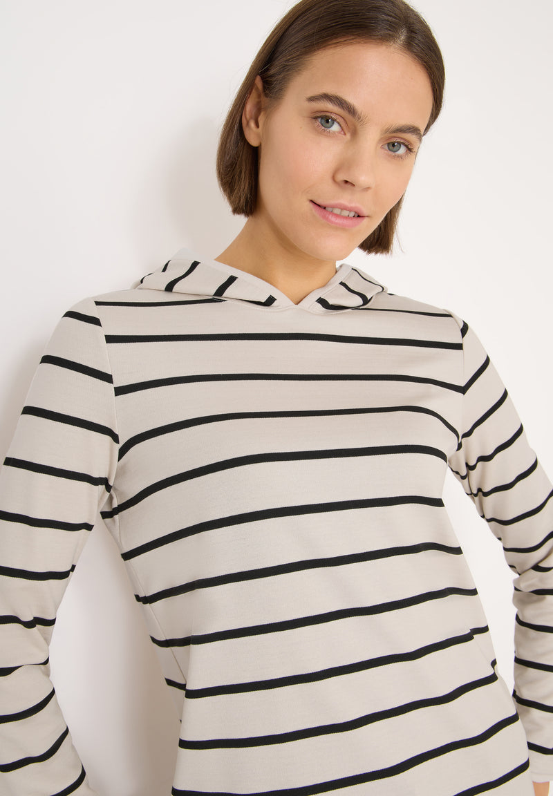 Gestreiftes Kapuzenshirt