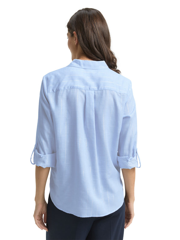 Bluse mit Streifen in Glitzer-Optik