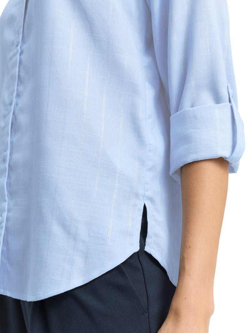 Bluse mit Streifen in Glitzer-Optik