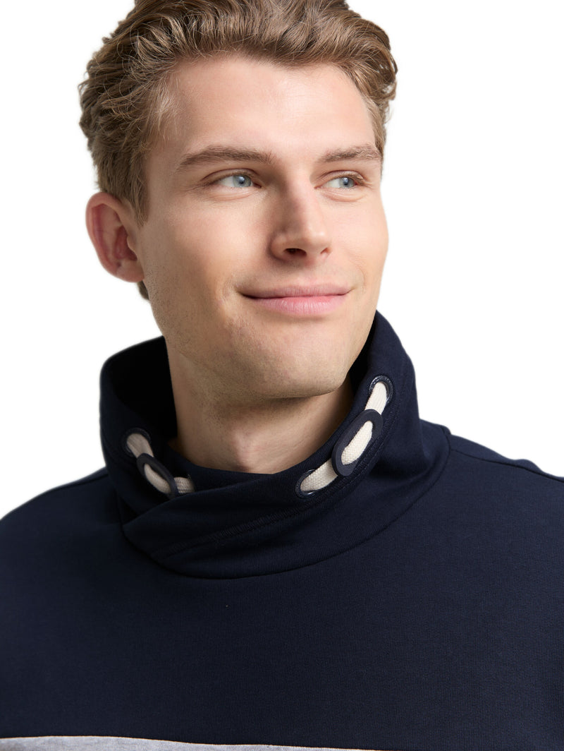 Snood Sweatshirt mit Colour Blocking