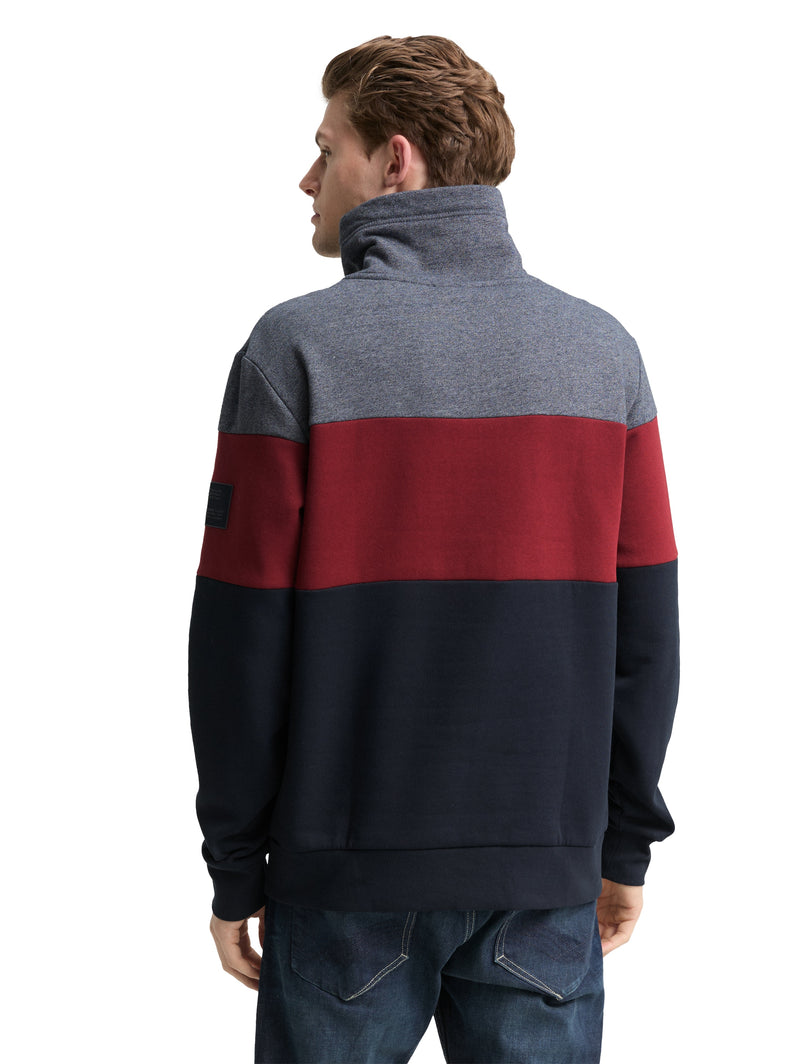 Snood Sweatshirt mit Colour Blocking