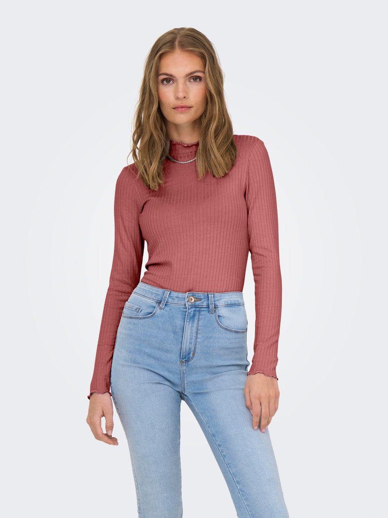 JDYFRANSISKA LIFE L/S HI-NCK TOP JR NOOS