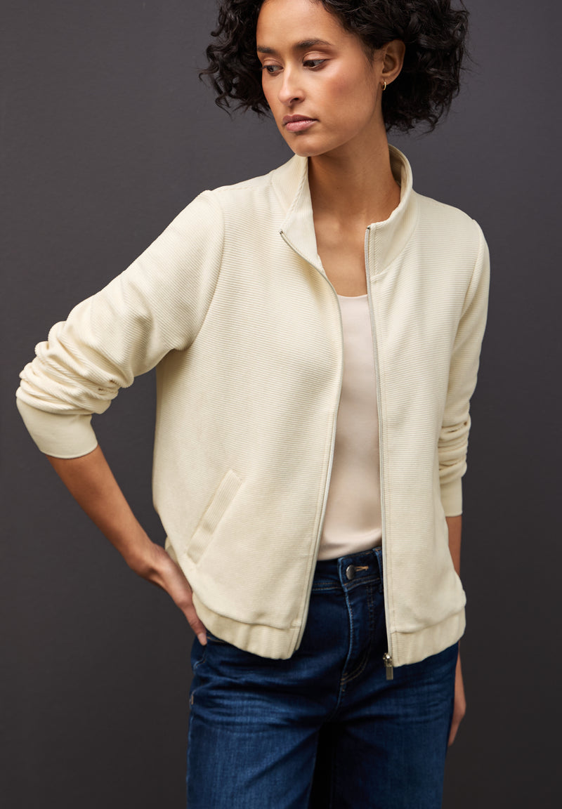 Strukturjacke mit Zipper