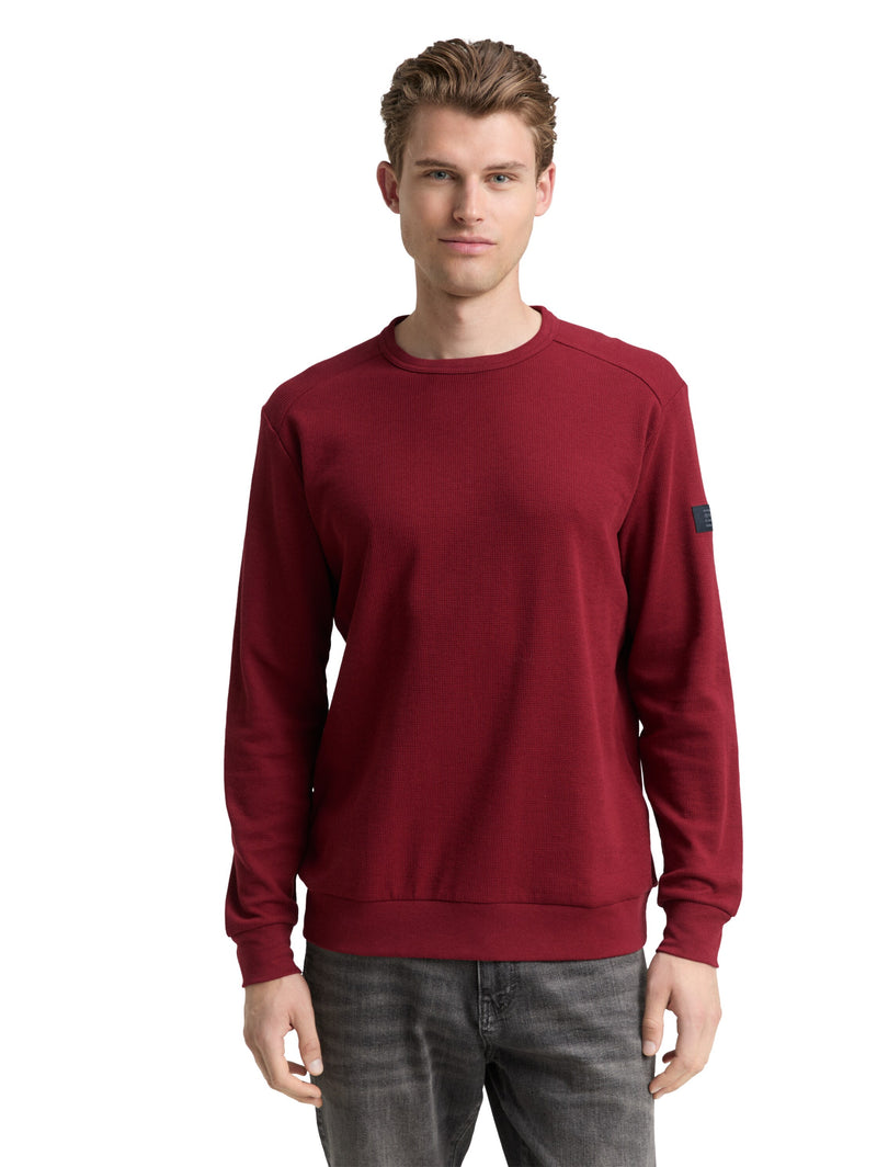 Langarmshirt mit Waffelstruktur