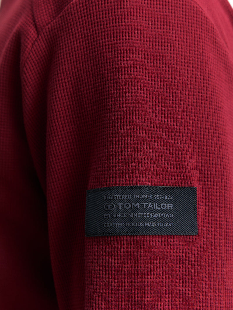 Langarmshirt mit Waffelstruktur