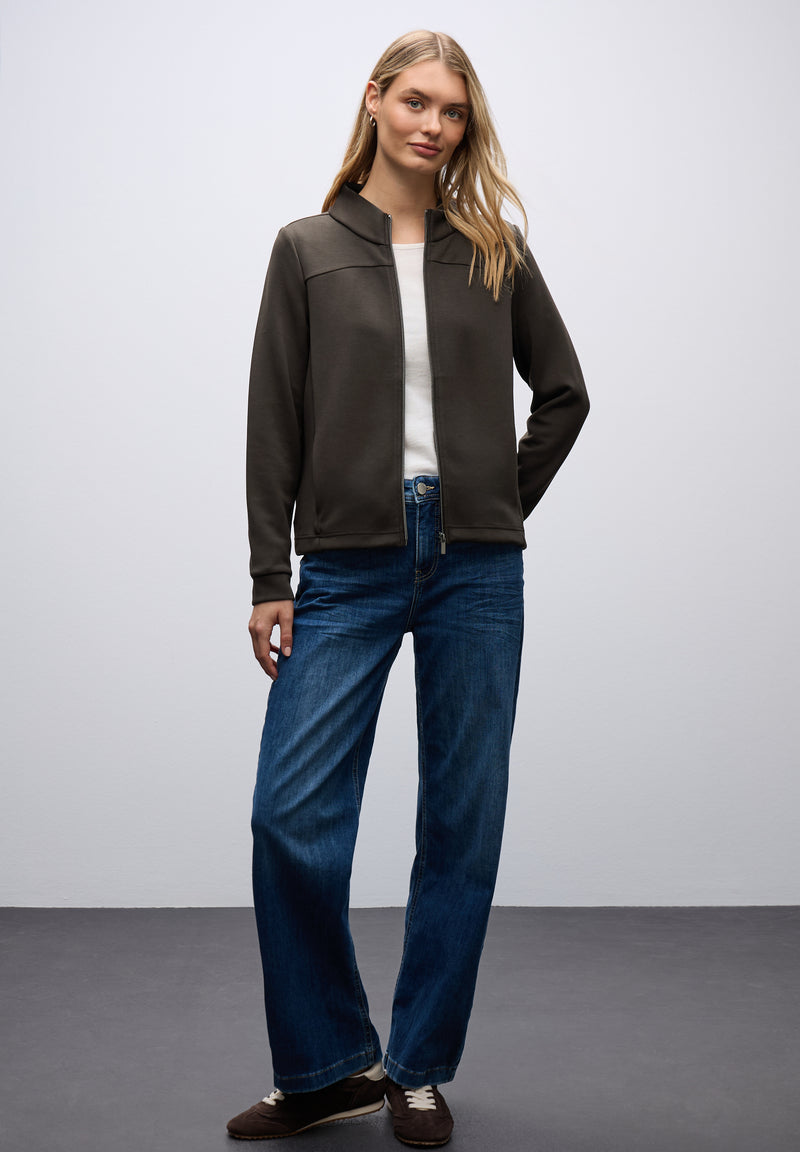 Silk-Look Jacke mit Zipper