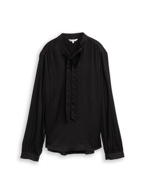 Bluse mit Schleifen-Kragen