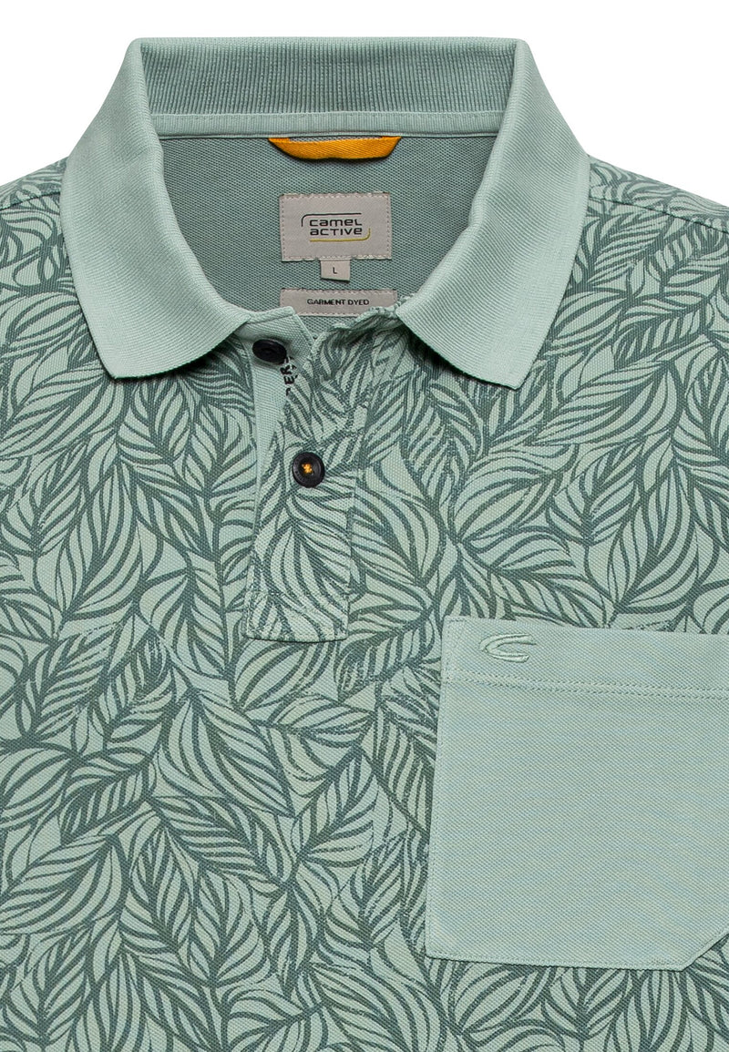 Piqué Poloshirt mit floralem Allover-Print