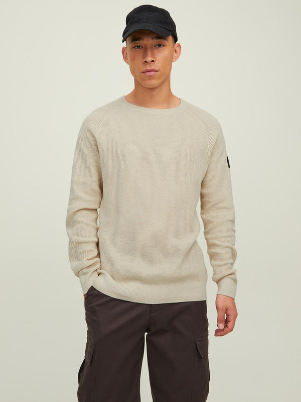 JCOCLASSIC WAFFLE KNIT CREW NECK NOOS
