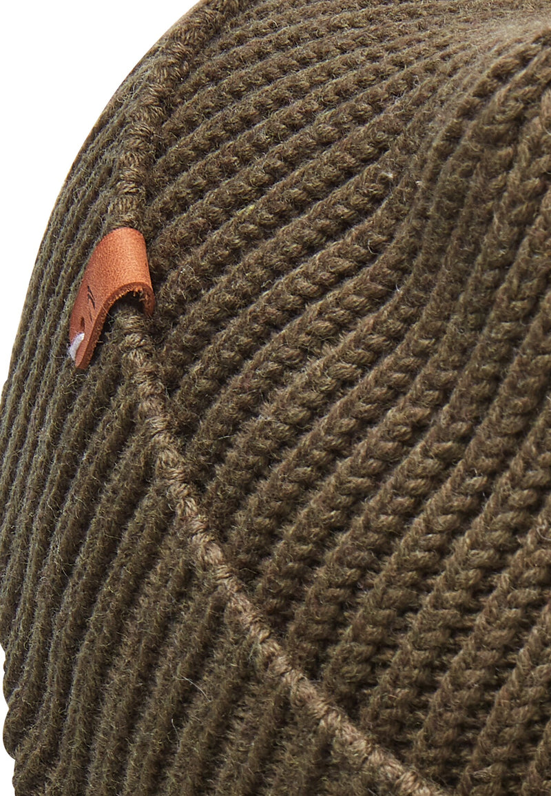 Strick-Beanie aus einem Baumwoll-Kaschmir-Mix