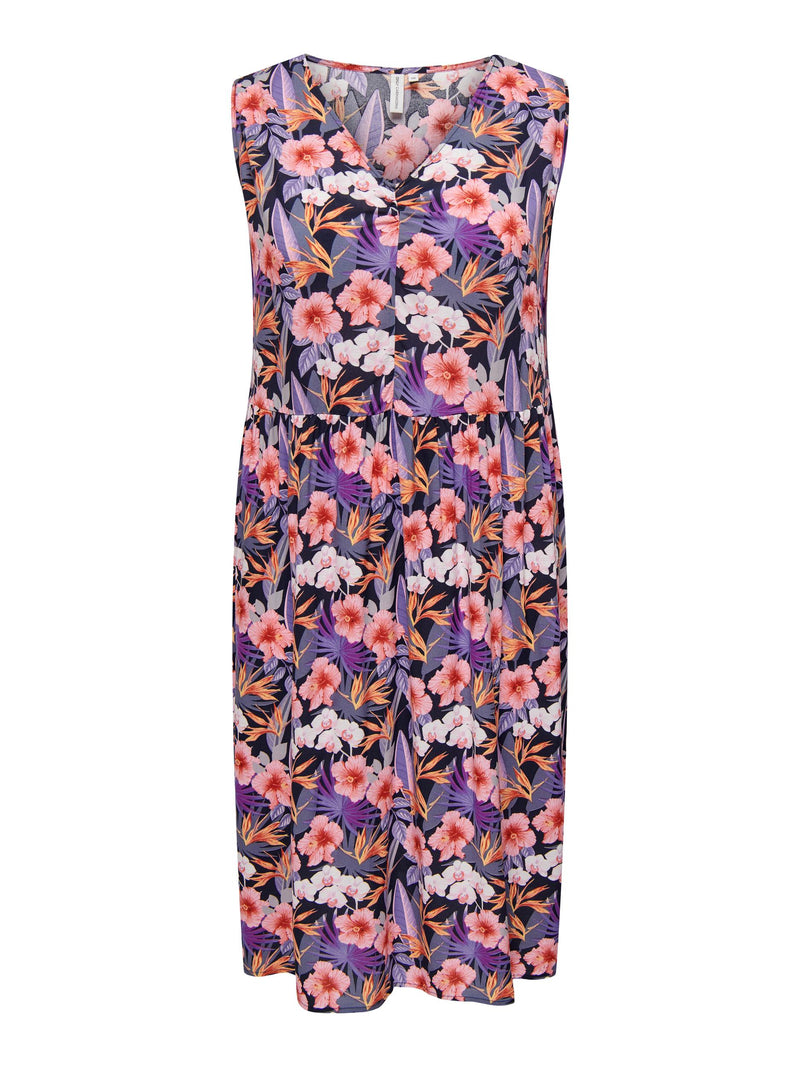 CARNOVA ELLA LIFE S/L CALF DRESS AOP