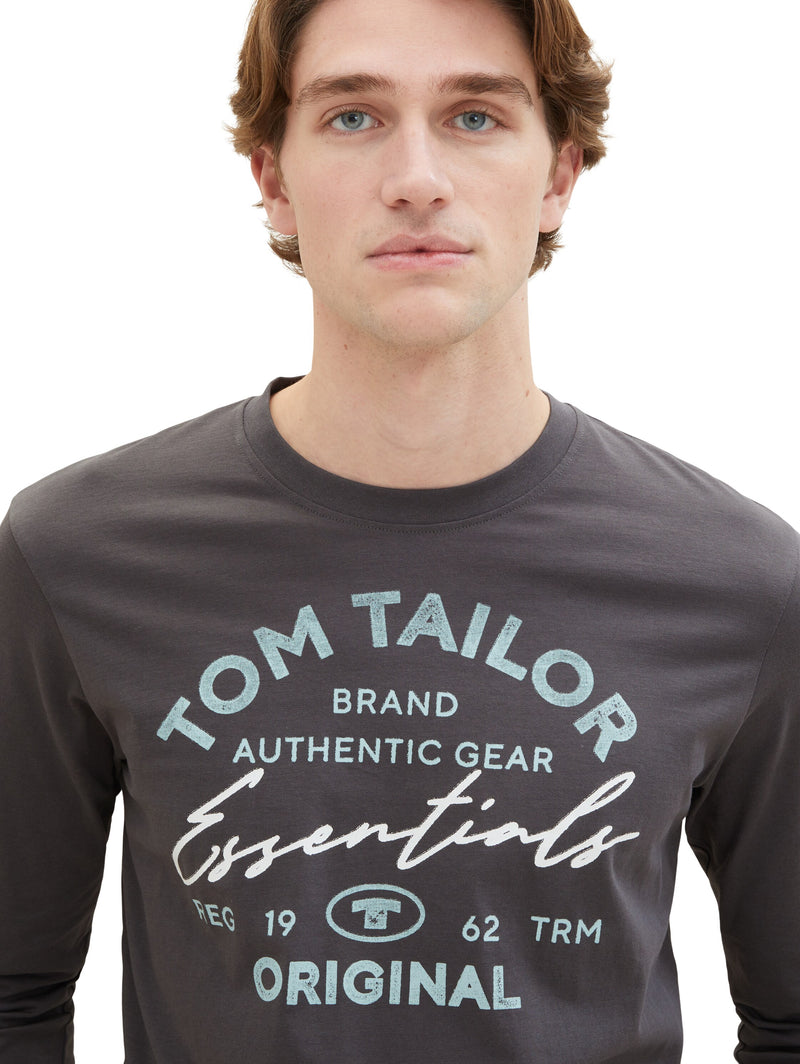 Langarmshirt mit Logo Print