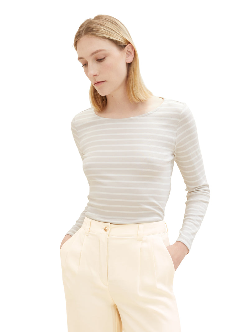 Langarmshirt mit Streifenmuster